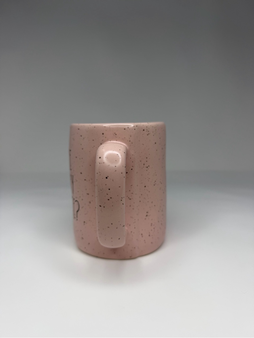 Rae Dunn Did Some Bunny Say Chocolate Pink Speckled Ceramic Coffee Mug - Picture 4 of 7